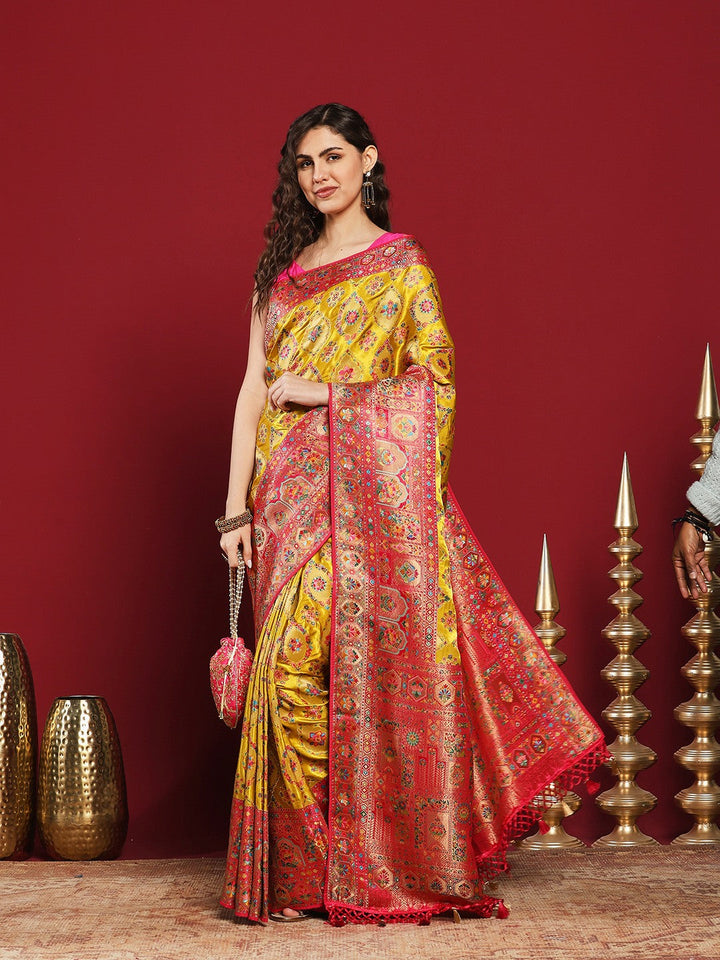 Woven Design Satin Saree