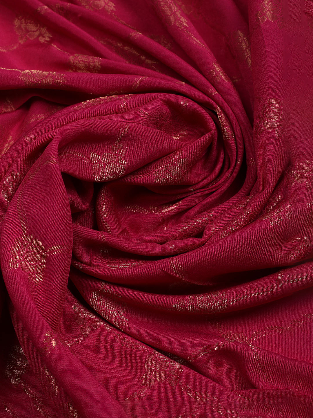 Embroidered Chanderi Unstitched Suit With Dupatta