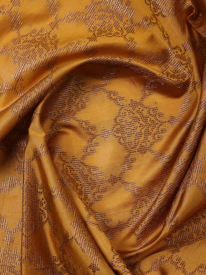 Woven Design Chanderi Unstitched Suit With Pant &amp; Dupatta