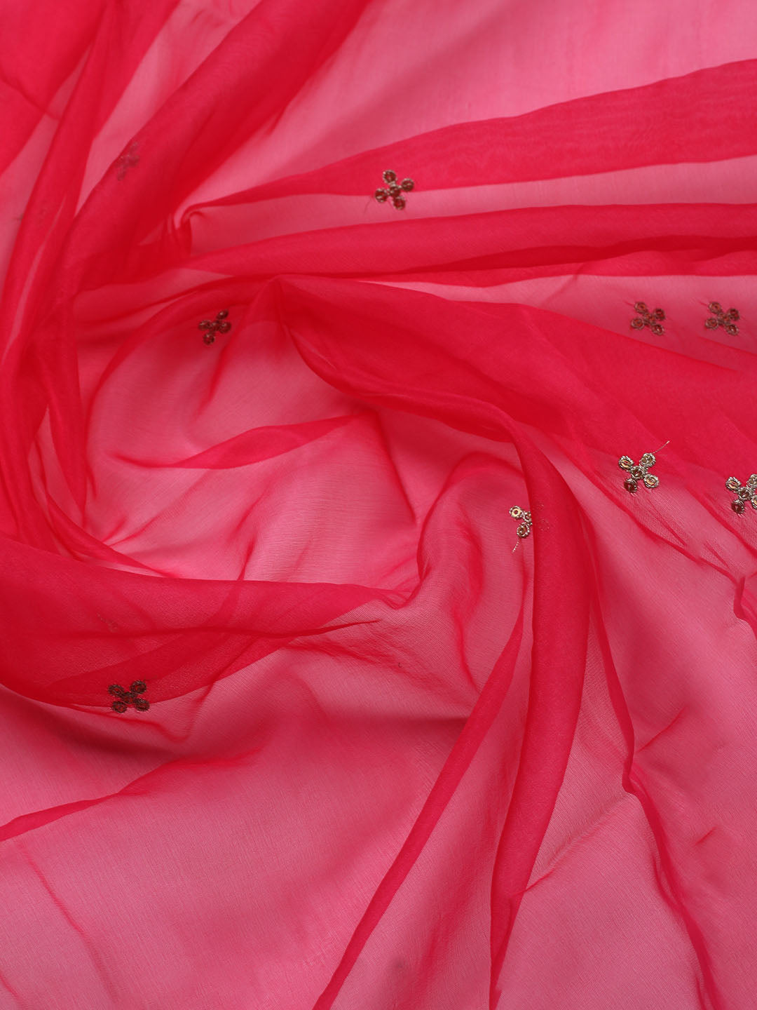 Embroidered Organza Unstitched Suit With Dupatta
