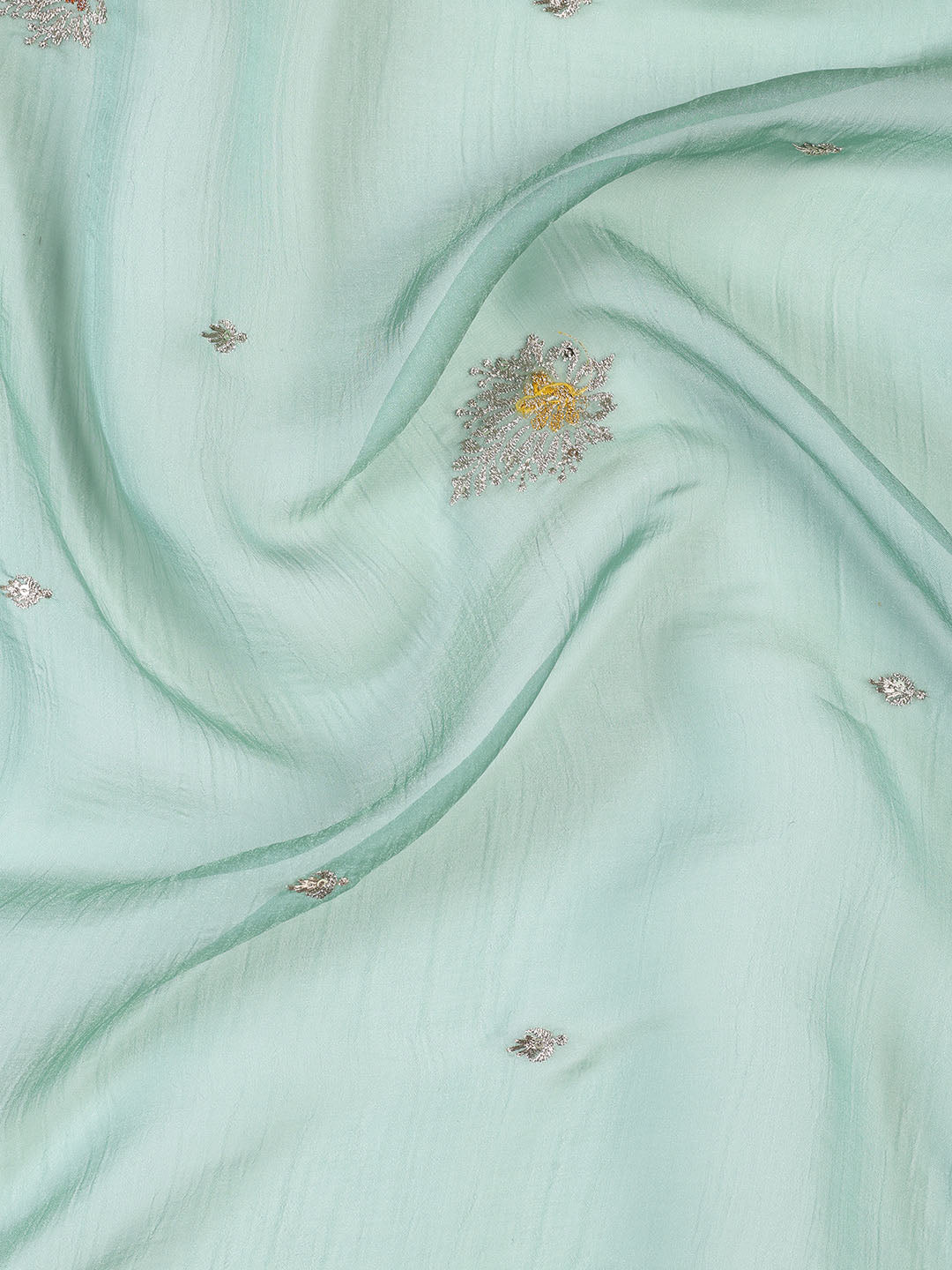 Embroidered Tissue Unstitched Suit With Dupatta