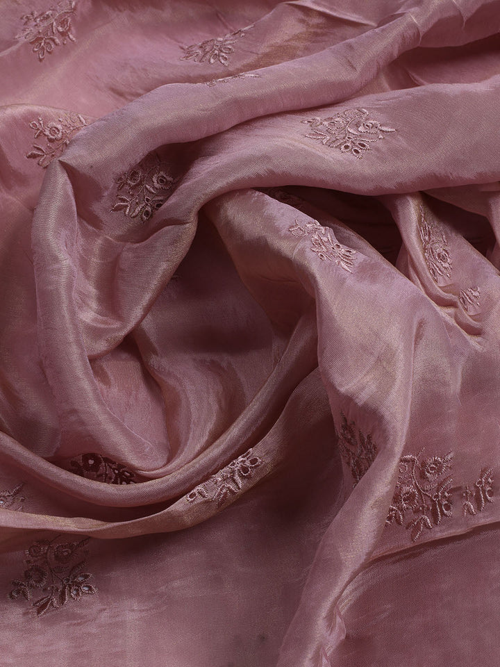 Banarasi Tissue Unstitched Suit With Dupatta