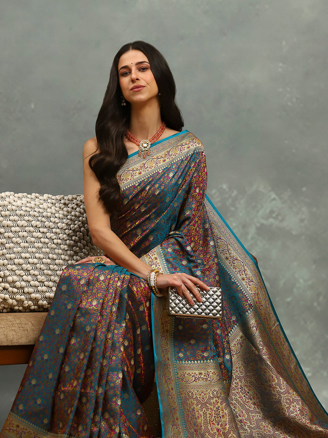 Jamavar Banarasi Woven Saree