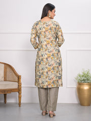 Printed Muslin Kurta With Pants