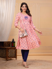 Printed Cotton Blend Kurta