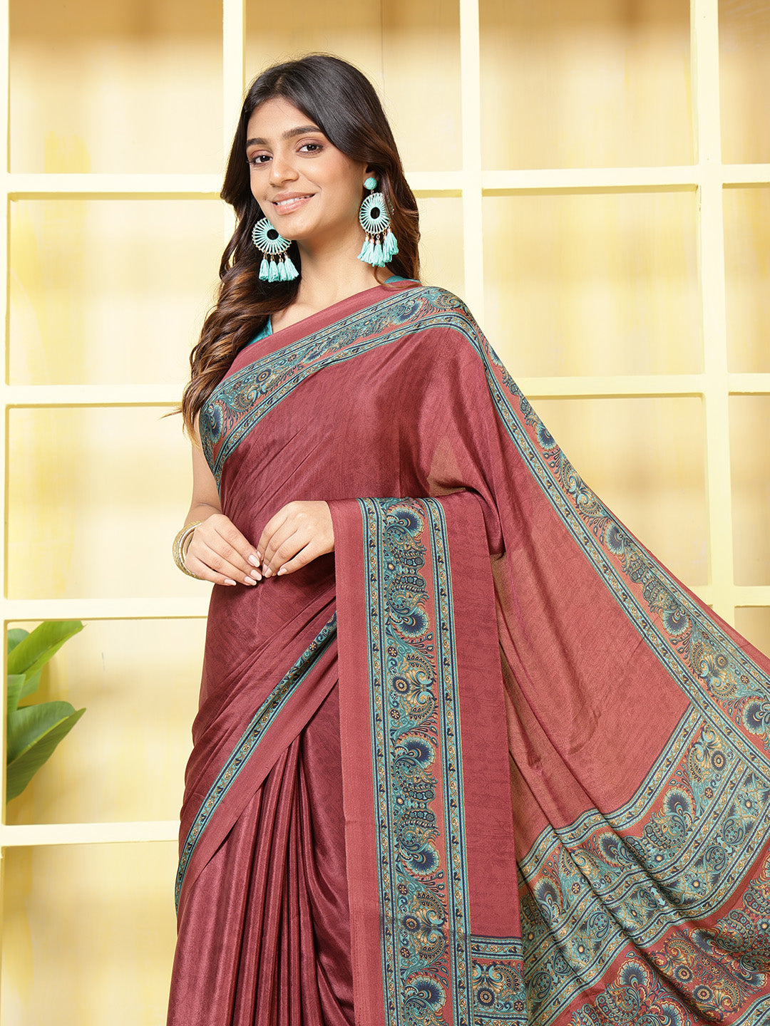 Digital Printed Crepe Saree