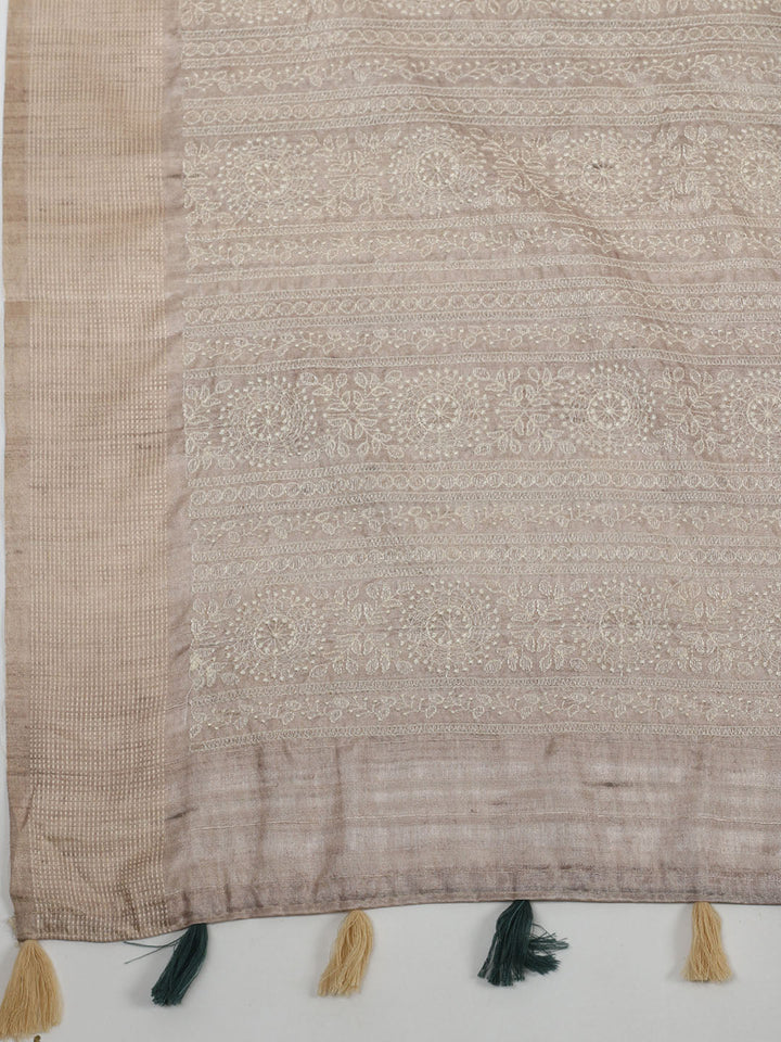Printed Tussar Saree