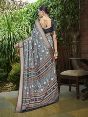 Digital Printed Art Silk Saree