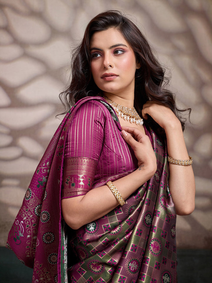 Woven Design Banarasi Silk Saree