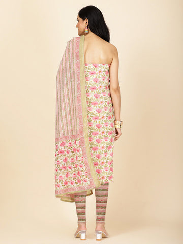 Floral Printed Cotton Unstitched Suit Material