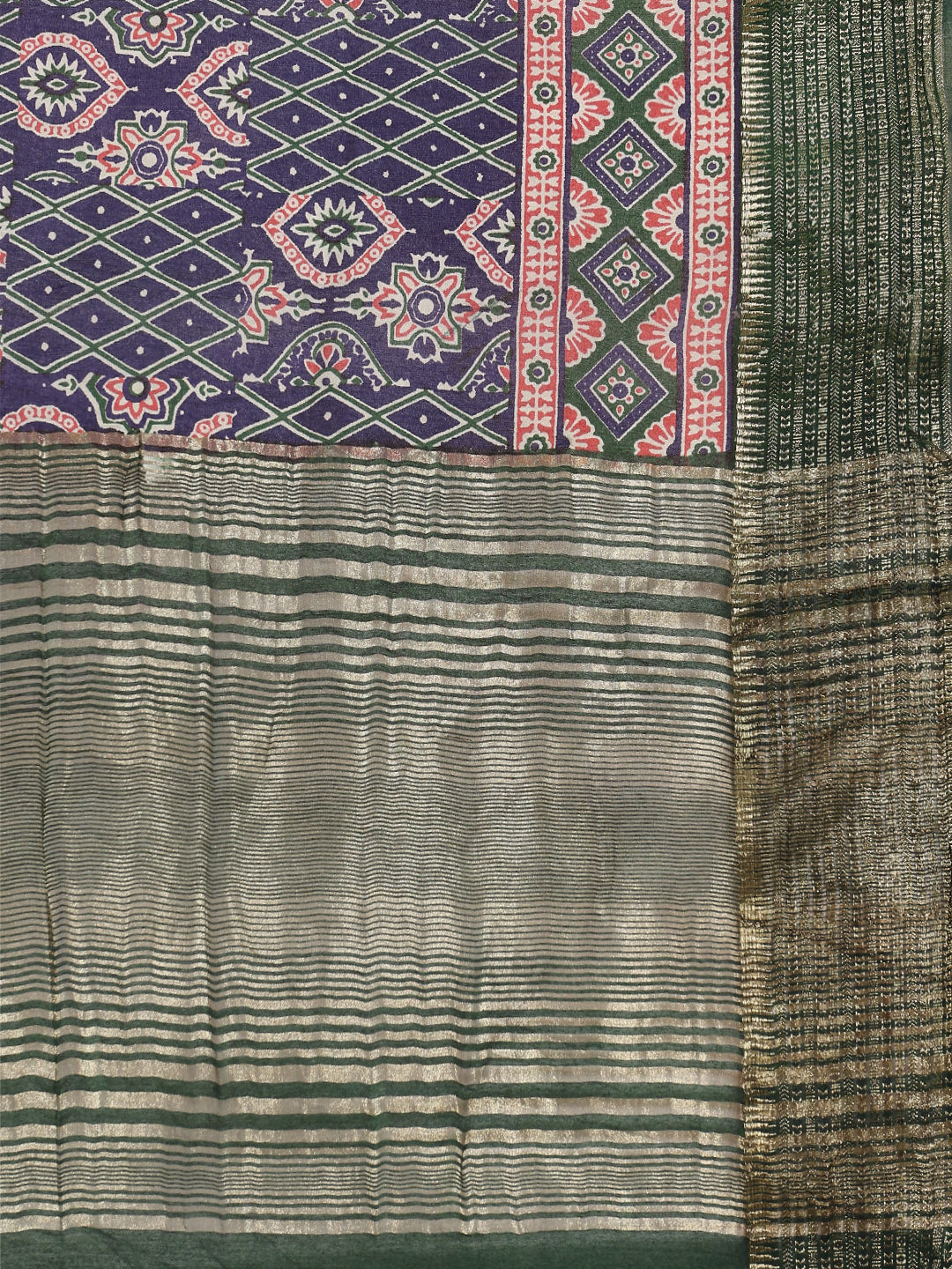 Digital Printed Cotton Blend Woven Saree