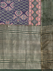 Digital Printed Cotton Blend Woven Saree