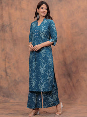 Printed Cotton Kurti With Palazzo