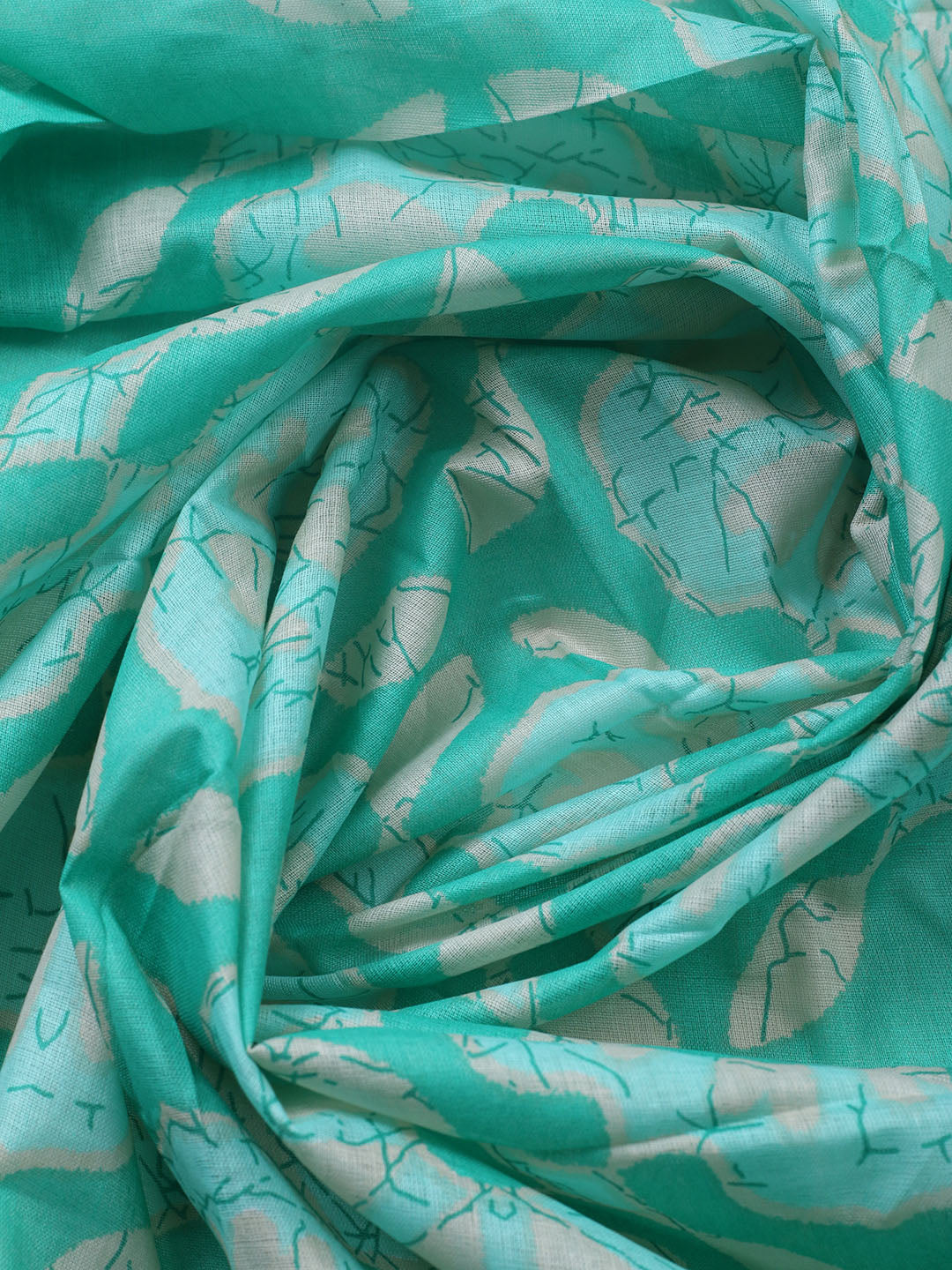 Printed Cotton Blend Unstitched Suit With Pant &amp; Dupatta