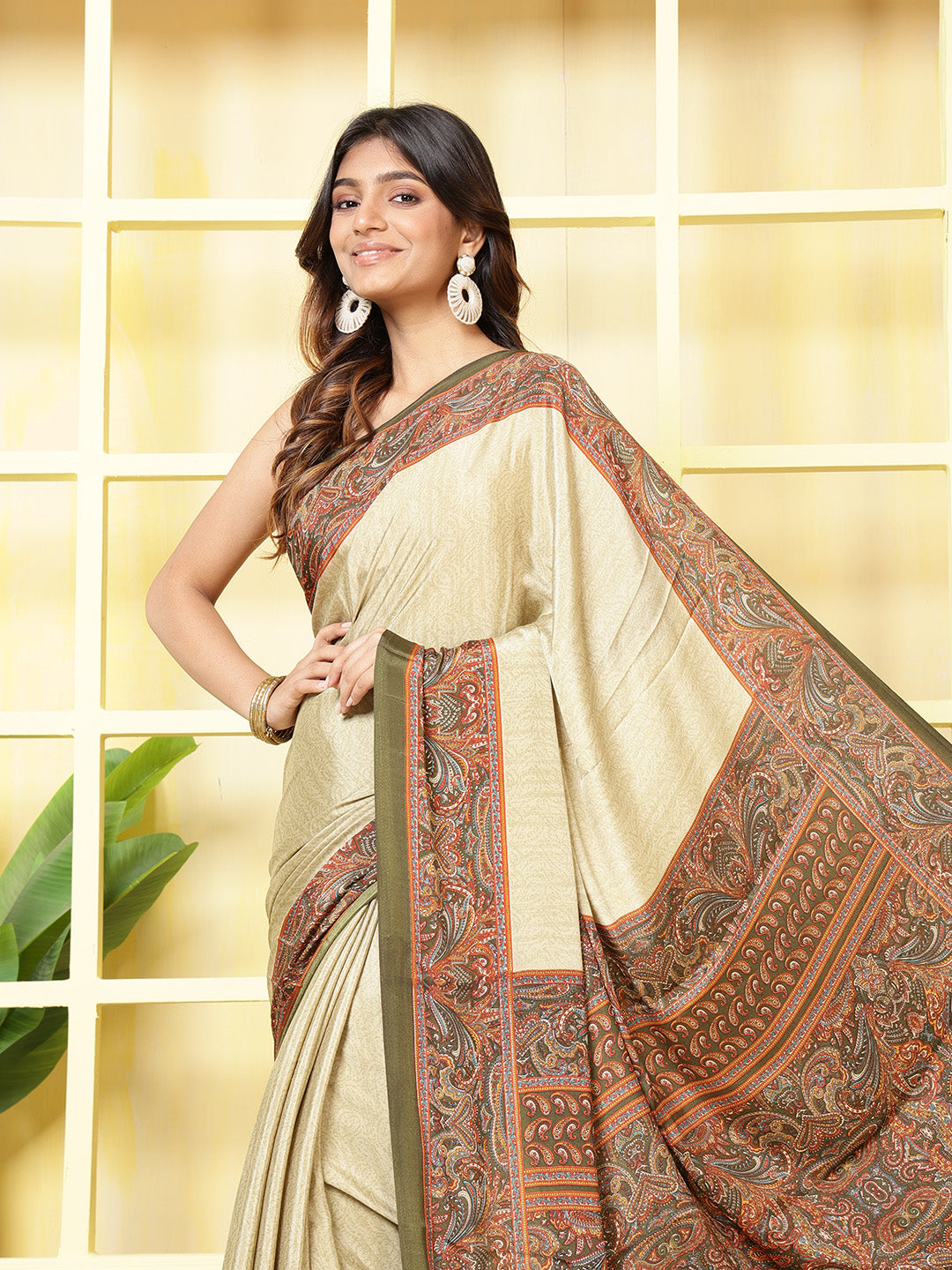 Digital Printed Crepe Saree