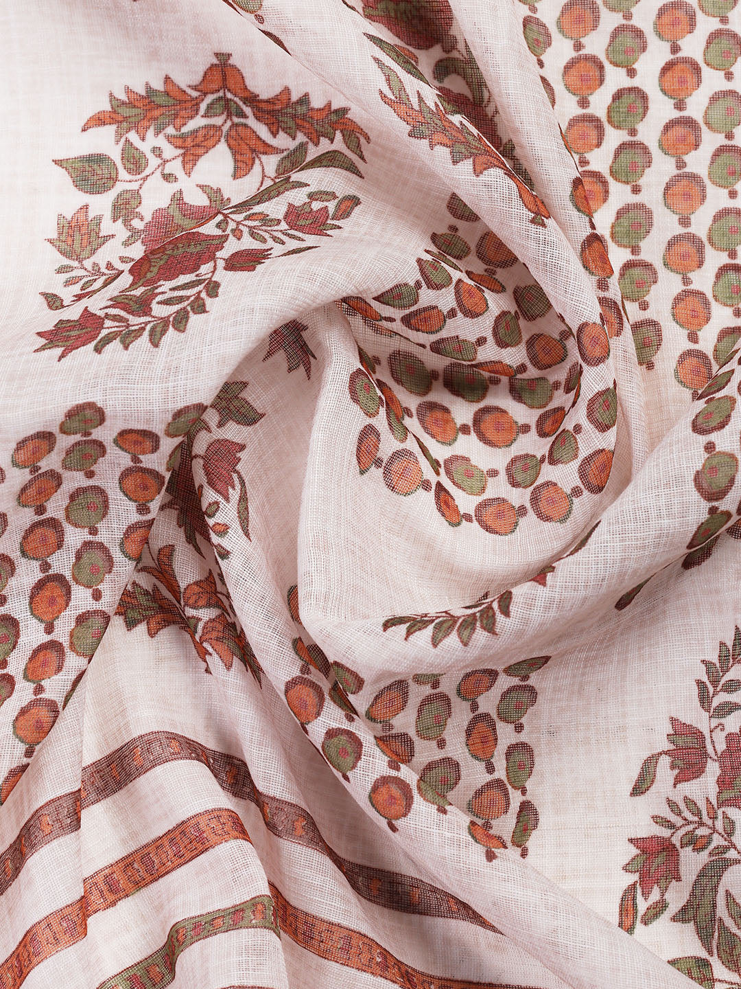 Printed Chanderi Unstitched Suit With Dupatta