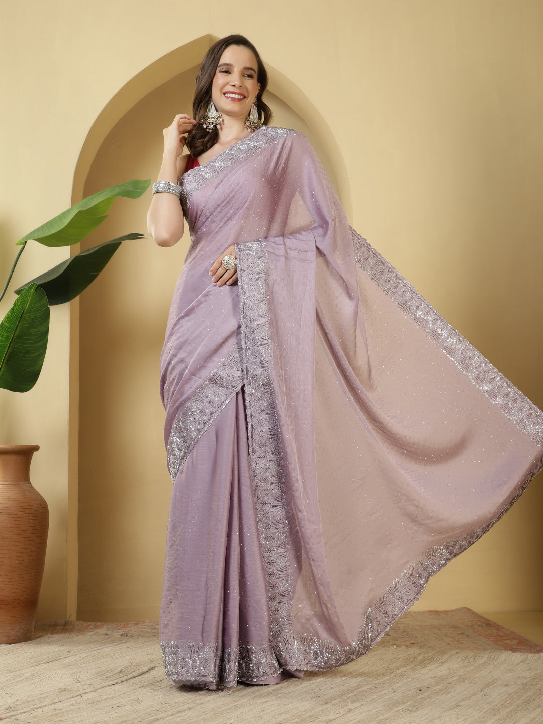 Digital Printed Chiffon Saree