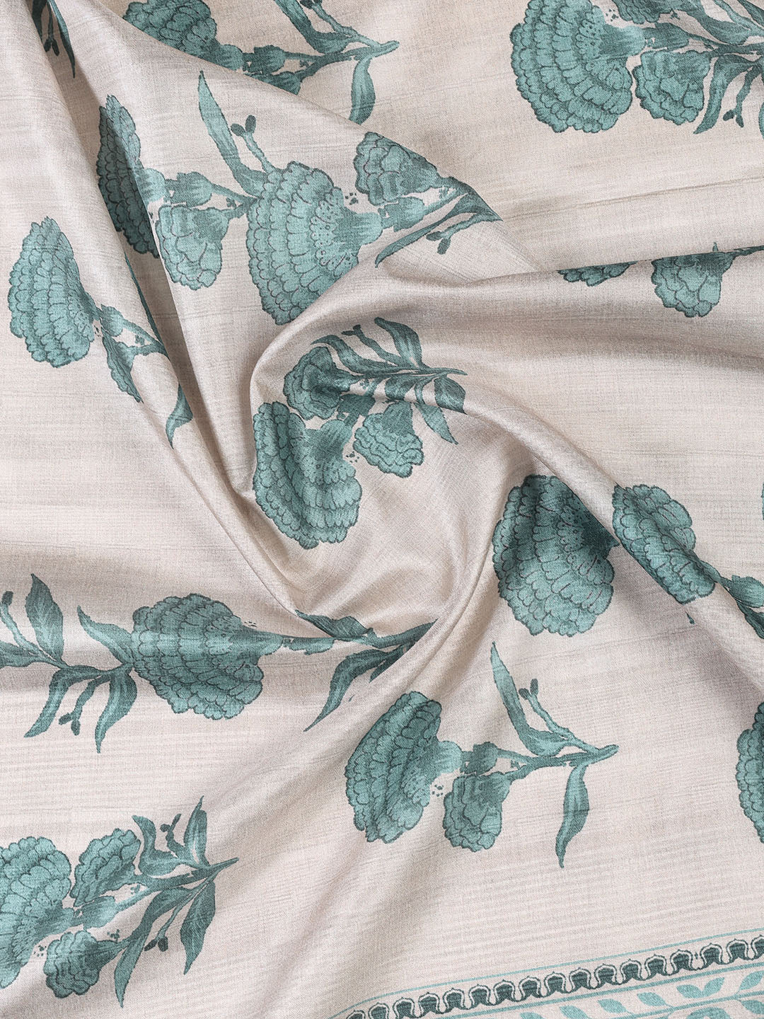 Printed Chanderi Unstitched Suit With Dupatta