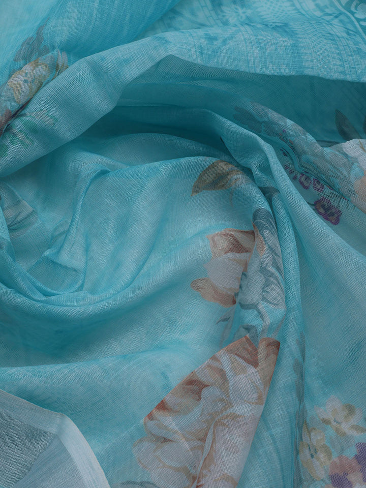 Neck Embroidered Cotton Blend Unstitched Suit With Dupatta