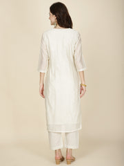 Resham Embroidered Chanderi Kurta With Pants