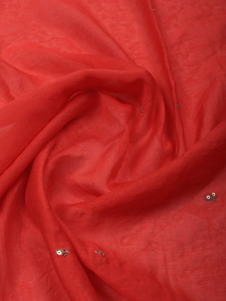 Printed Cotton Blend Unstitched Suit With Pant &amp; Dupatta
