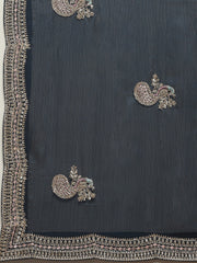 Stone Work Art Chiffon Saree