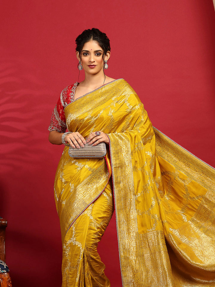 Embroidered Dola Silk Saree