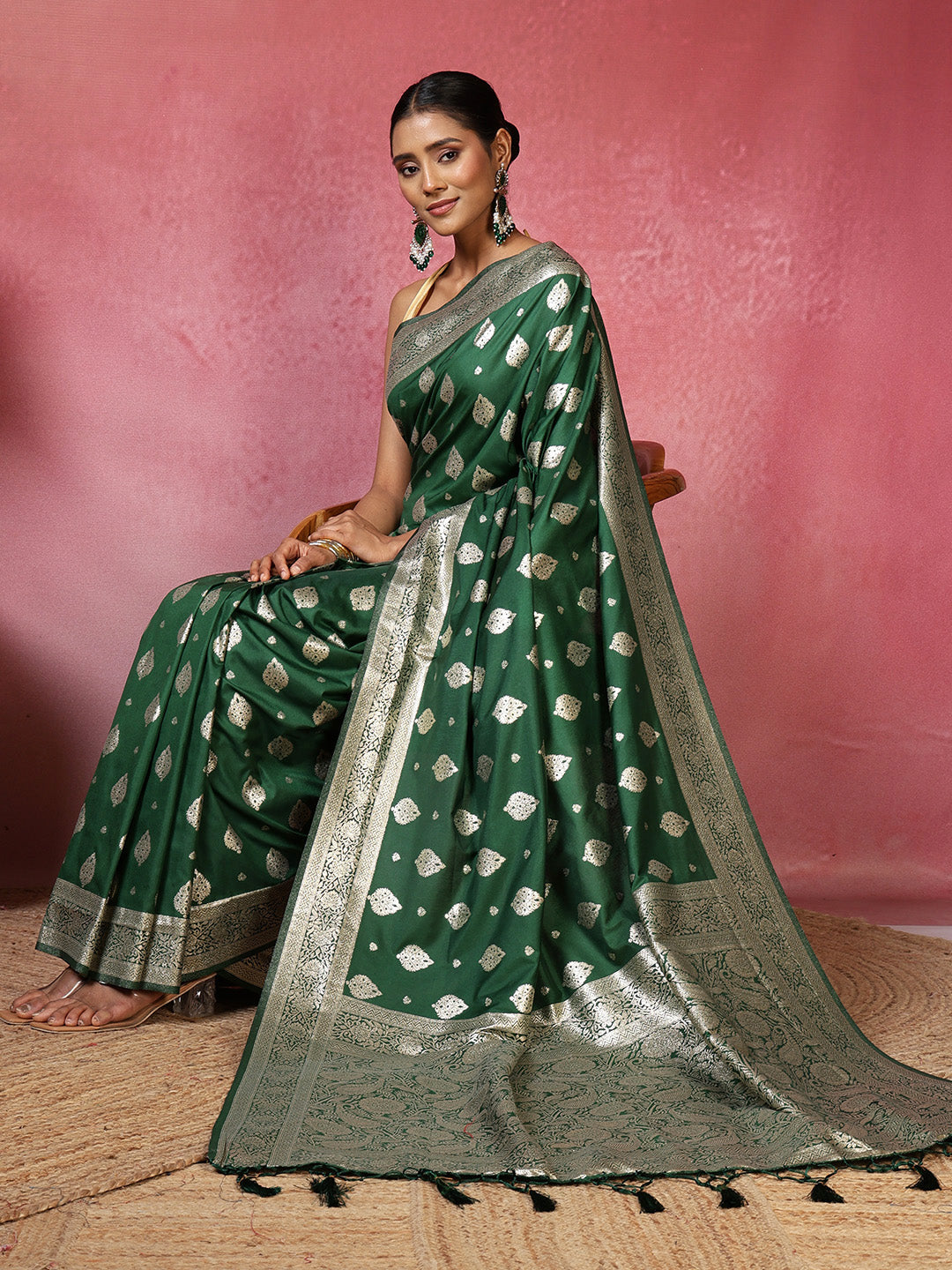 Zari Border Woven Art Silk Saree
