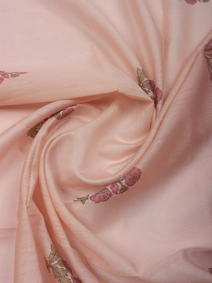 Embroidered Cotton Blend Unstitched Suit With Pant &amp; Dupatta