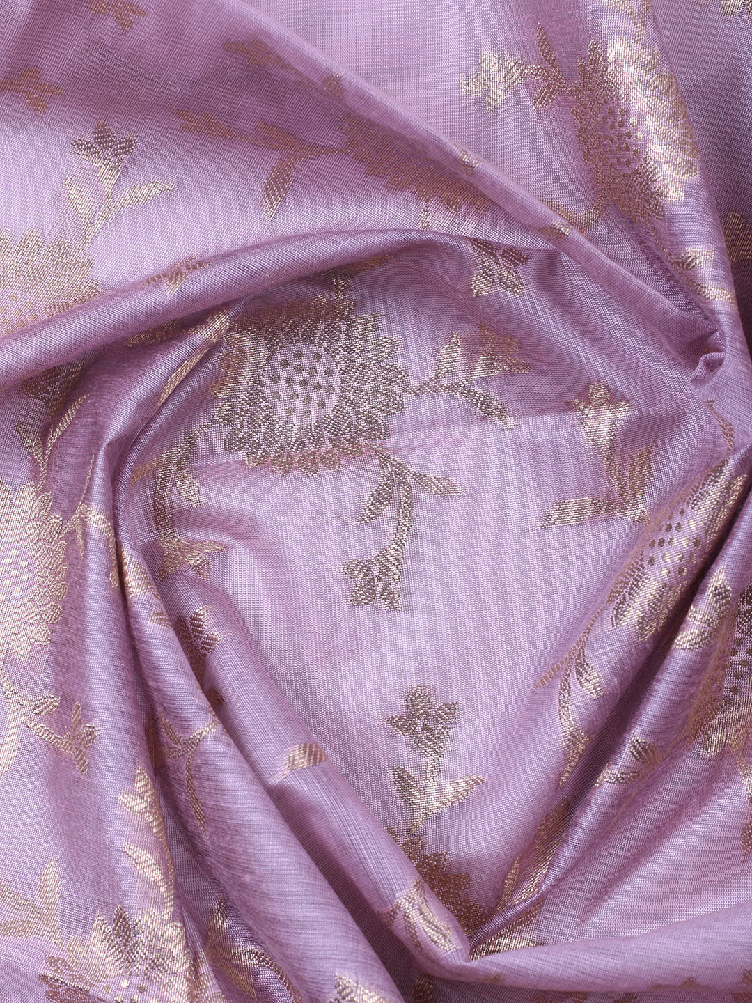 Woven Design Chanderi Unstitched Suit With Pant &amp; Dupatta