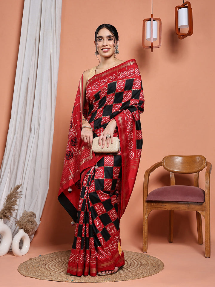 Digital Printed Art Silk Saree