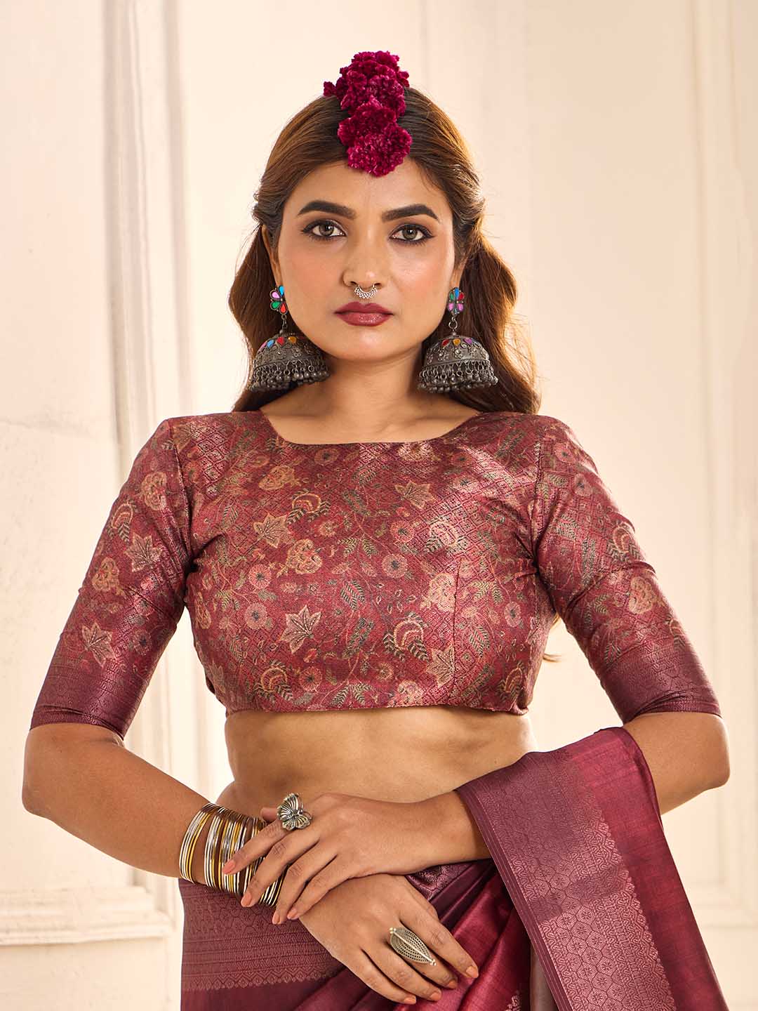 Zari Border Art Silk Saree