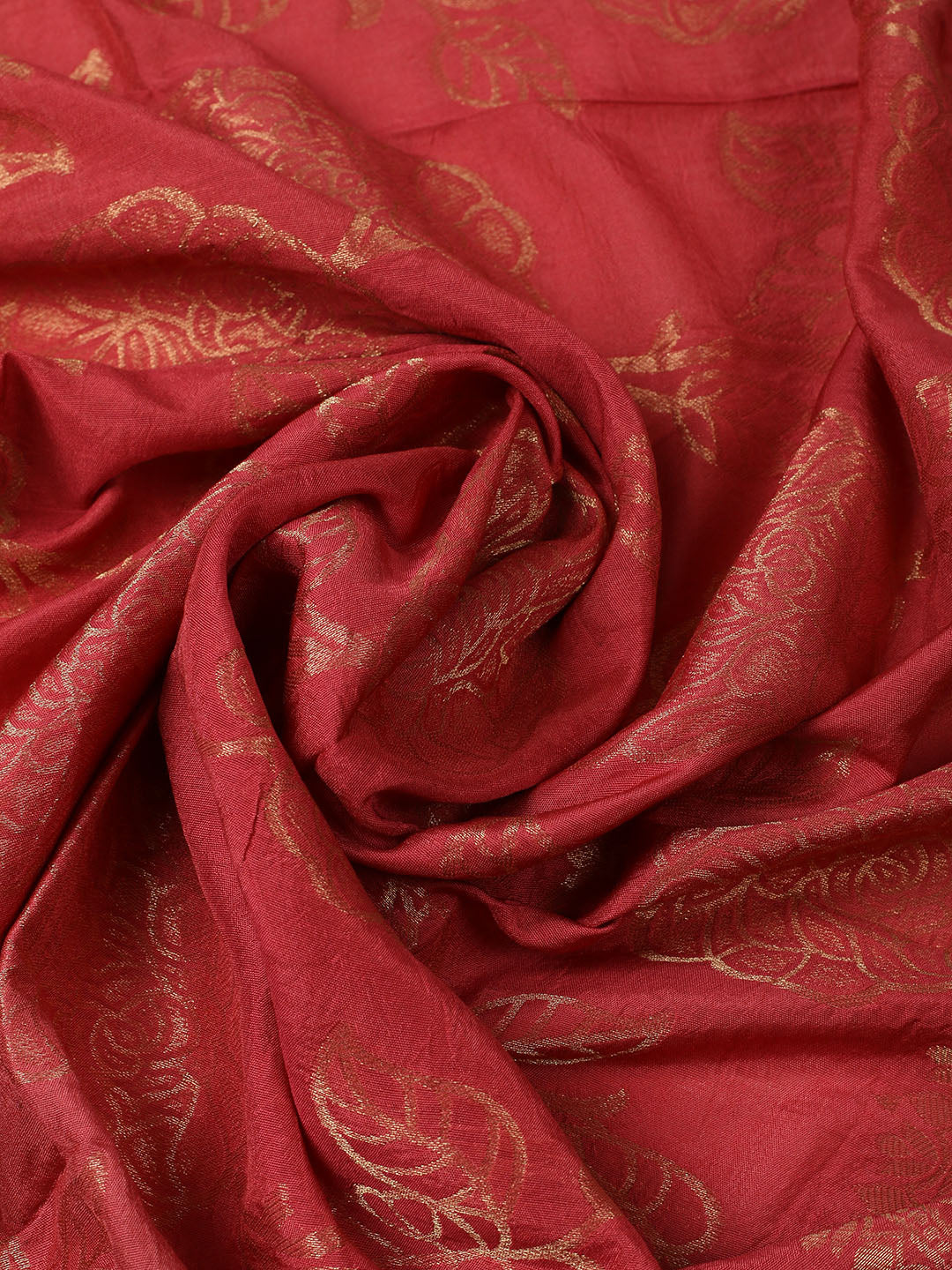 Embroidered Chanderi Unstitched Suit With Pant &amp; Dupatta
