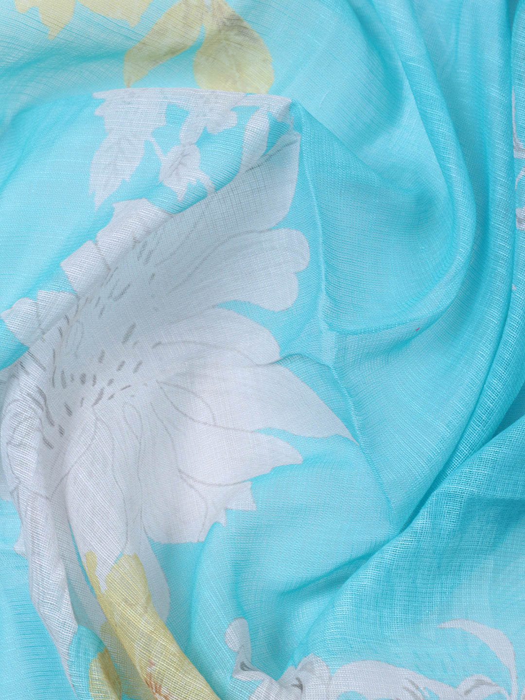 Embroidered Linen Blend Unstitched Suit With Pant &amp; Dupatta
