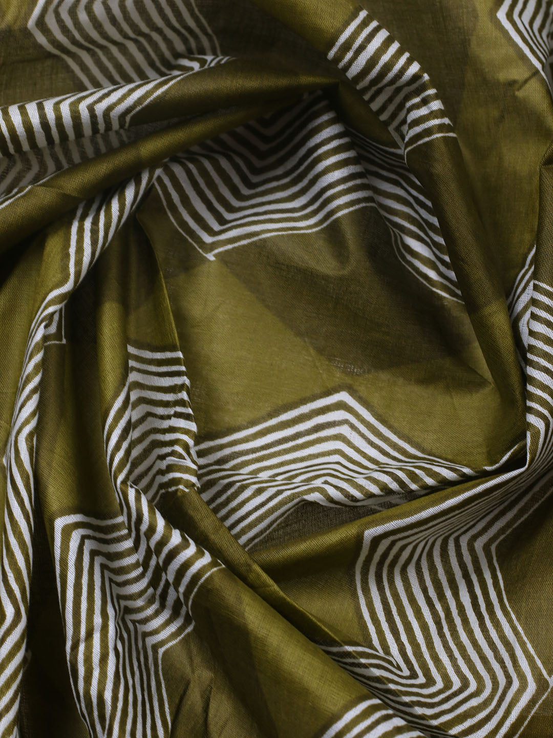Printed Cotton Blend Unstitched Suit With Pant &amp; Dupatta
