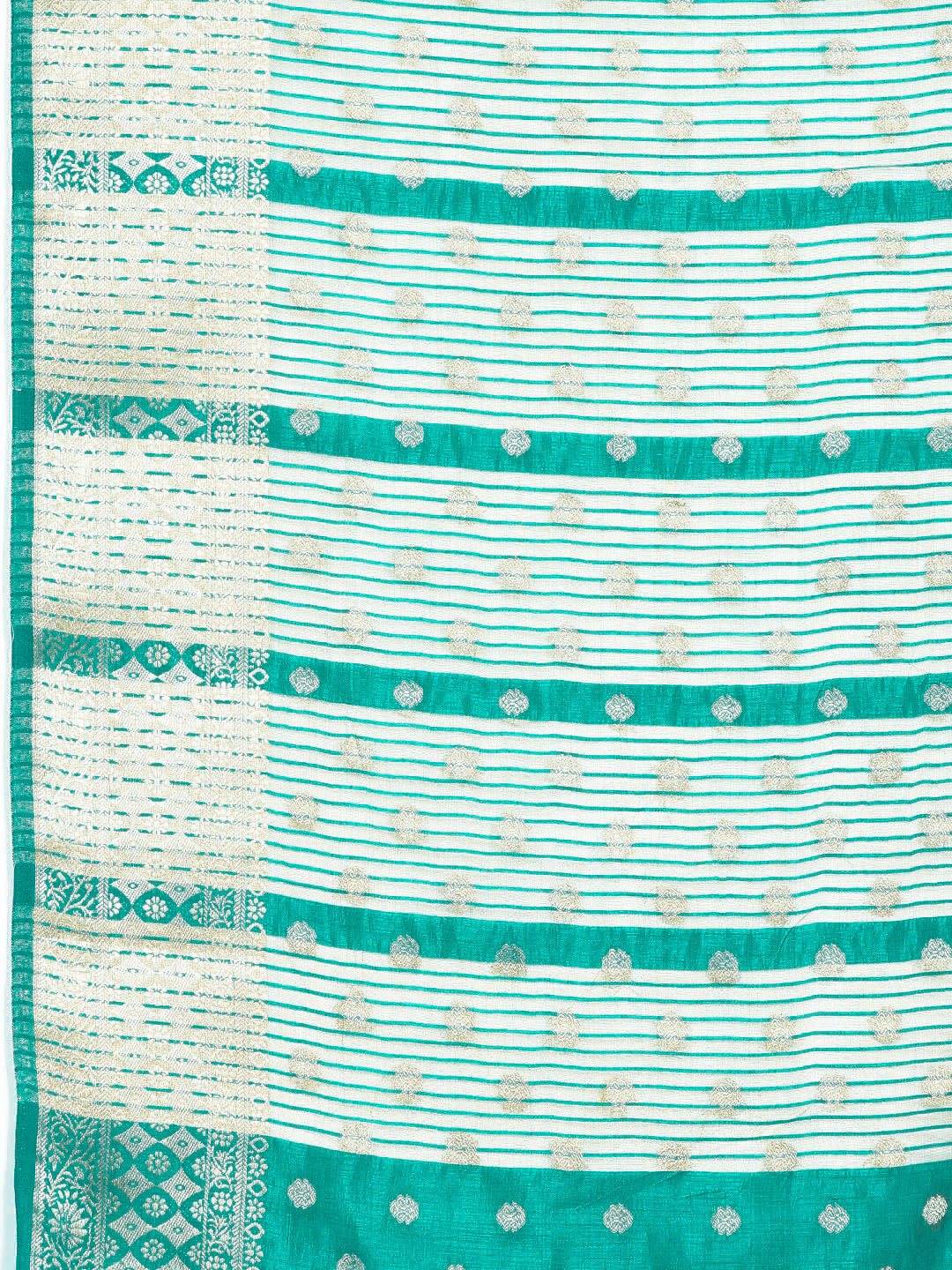 Zari Border Booti Art Silk Woven Saree