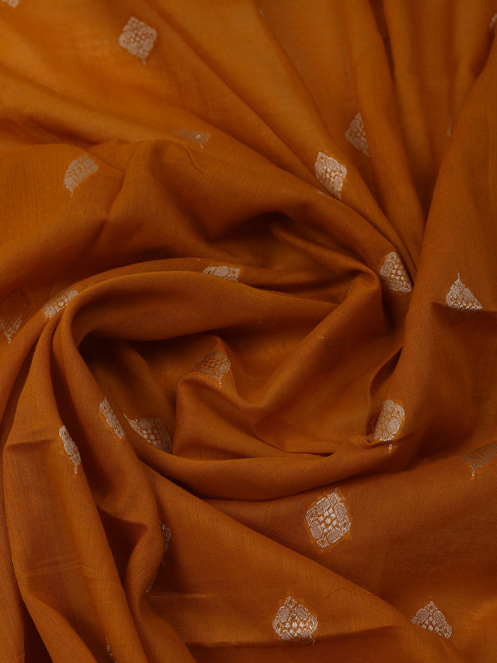 Neck Embroidered Chanderi Unstitched Suit With Dupatta