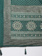 Bandhani Print Art Silk Woven Saree