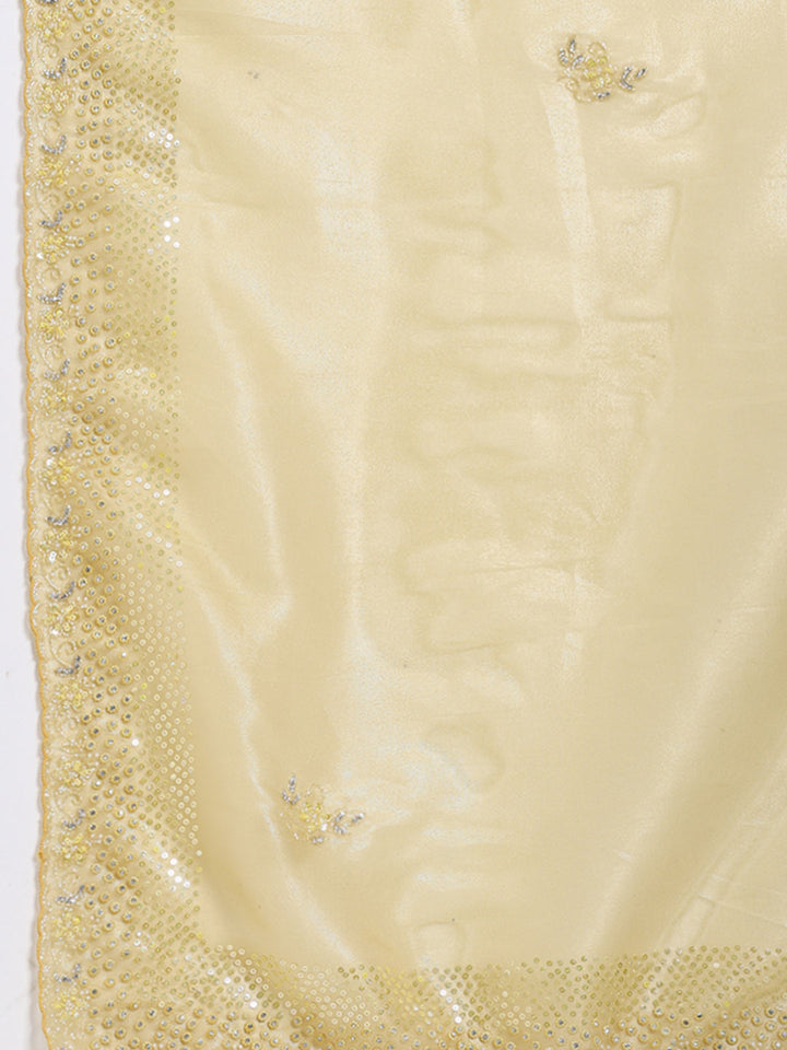 Sequence Embroidery Tissue Saree