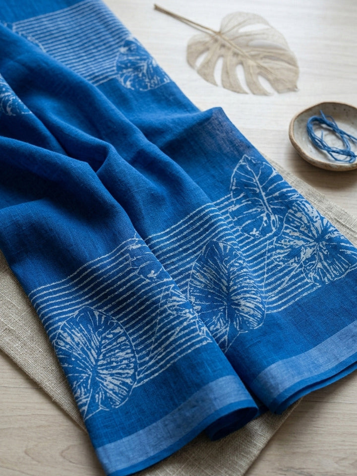 Printed Cotton Blend Unstitched Suit With Pant &amp; Dupatta