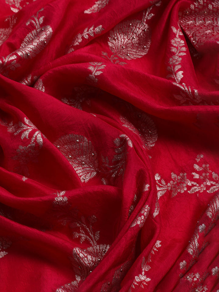 Banarasi Art Silk Unstitched Suit With Dupatta