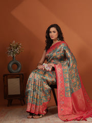 Woven Design Satin Saree