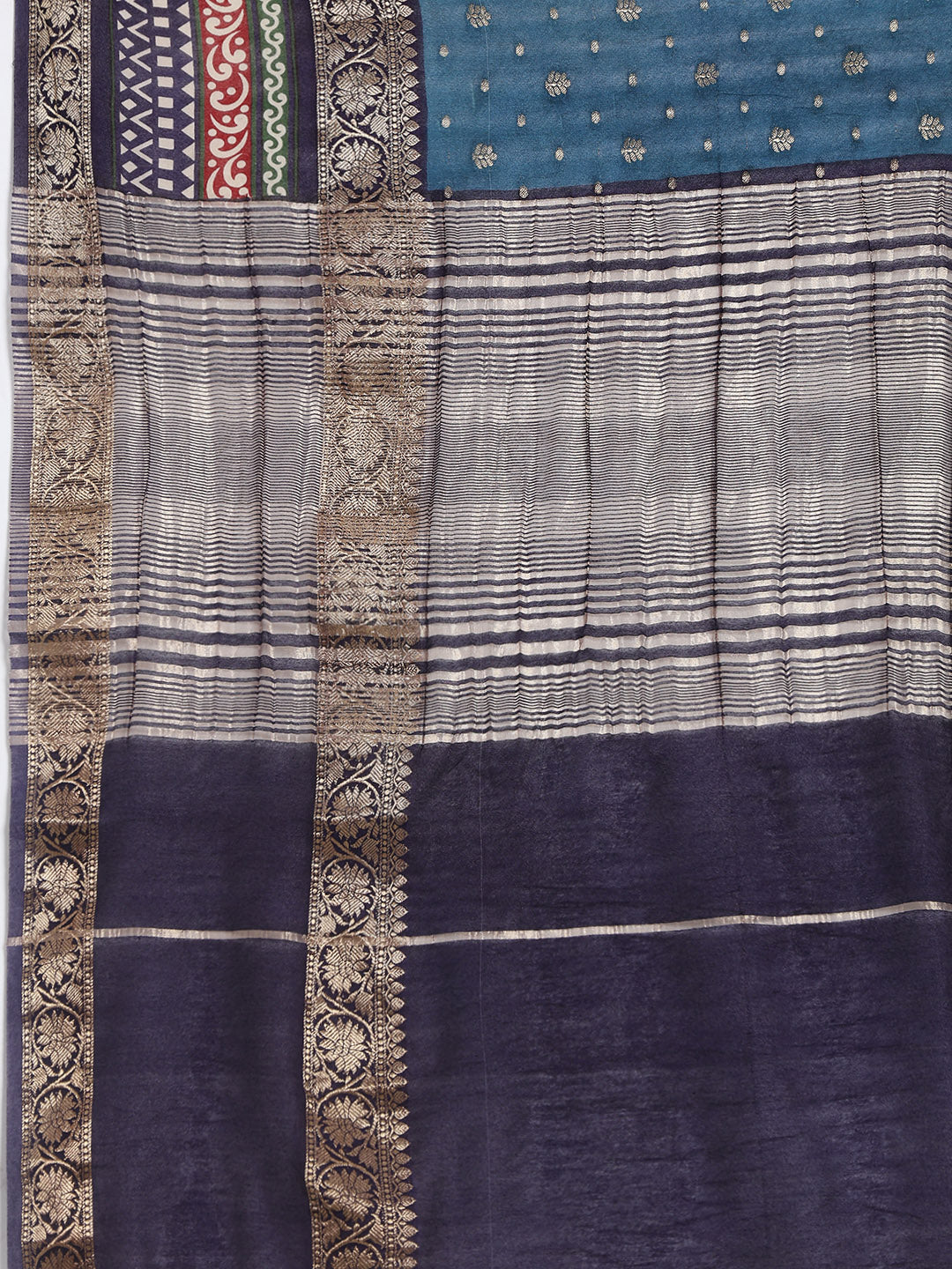 Digital Printed Cotton Blend Woven Saree