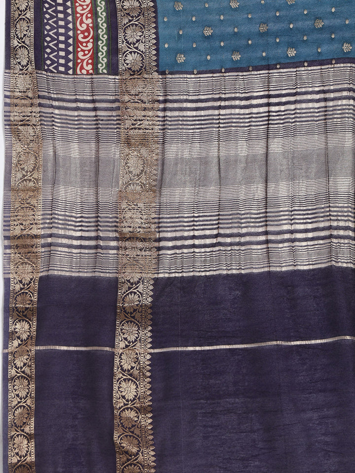 Digital Printed Cotton Blend Woven Saree