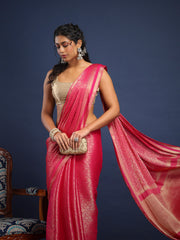 Plain Crepe Unstitched Suit With Pant & Dupatta