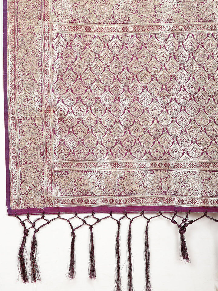 Stone Work Satin Woven Saree
