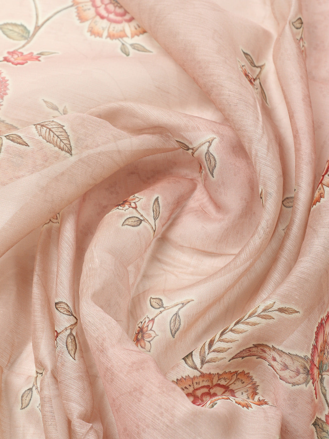 Embellished Chanderi Unstitched Suit With Pant &amp; Dupatta