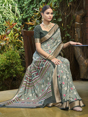 Digital Printed Art Silk Saree