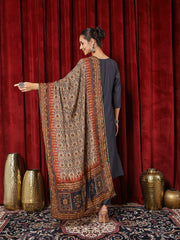 Printed Cotton Blend Kurta With Pants & Dupatta