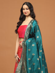 Banarasi Unstitched Choli With Lehenga & Dupatta